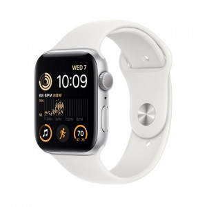 Умные часы Apple Watch SE 2 44mm серебристый/белый спортивный (MNK23) - фото