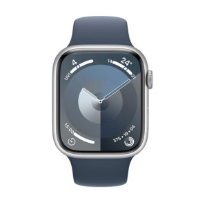 Умные часы Apple Watch Series 9 41 мм (алюминиевый корпус, серебристый/синий, спортивный силиконовый ремешок) - фото2