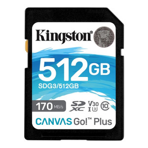 Карта памяти Kingston Canvas Go! Plus SDXC 512GB (SDG3/512GB) - фото