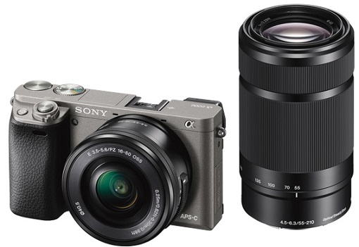 Цифровой фотоаппарат Sony a6000 Double Kit 16-50mm + 55-210mm (ILCE-6000Y) Цвет: Серый. - фото