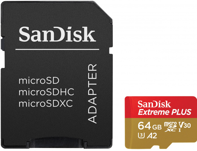 Карта памяти Sandisk Extreme microSDXC 64Gb - фото
