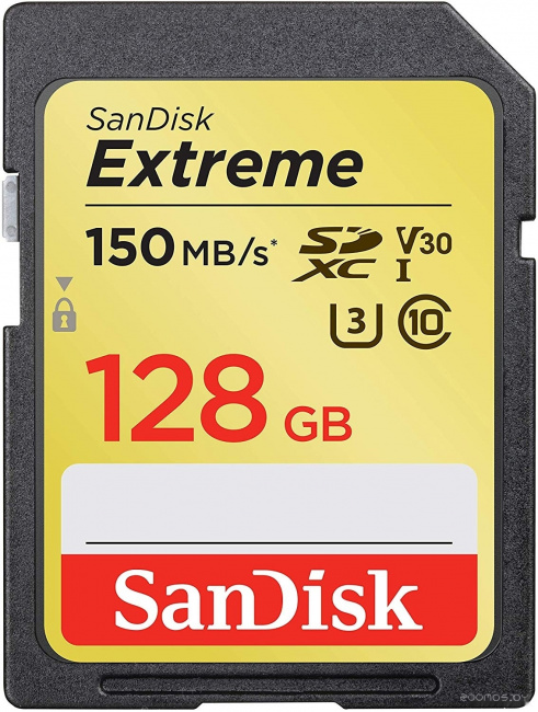 Карта памяти SDXC SANDISK Extreme 128GB 10 CLASS UHS-I - фото