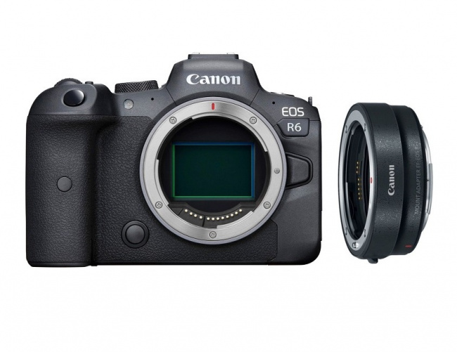 Беззеркальный фотоаппарат Canon EOS R6 Body Kit адаптер крепления EF-EOS R. - фото