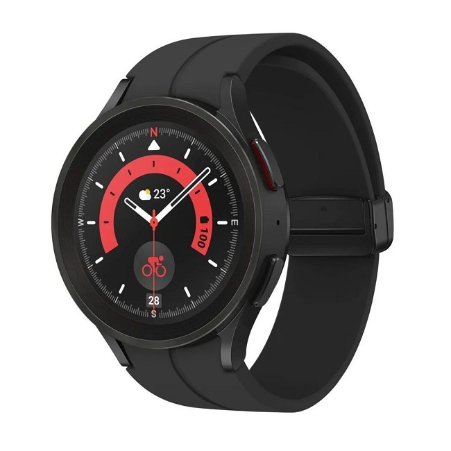 Смарт-часы Samsung Galaxy Watch 5 Pro 45 мм LTE (черный титан) - фото