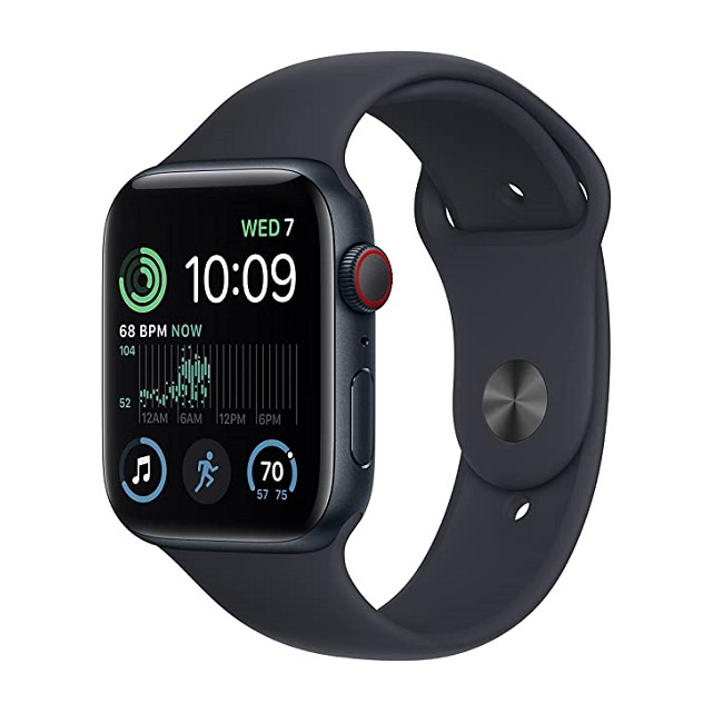 Умные часы Apple Watch SE 2 44 мм темно-серый/темно-серый спортивный (MNK03) - фото