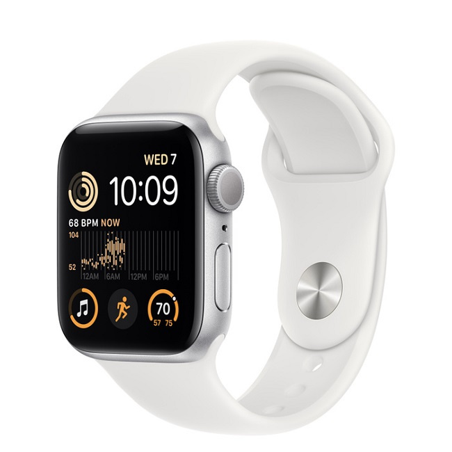 Умные часы Apple Watch SE 2 40mm серебристый/белый спортивный (MNJV3) - фото