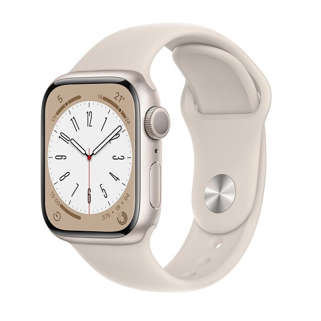 Умные часы Apple Watch Series 8 41 мм звездный свет/звездный свет спортивный (MNP63) - фото