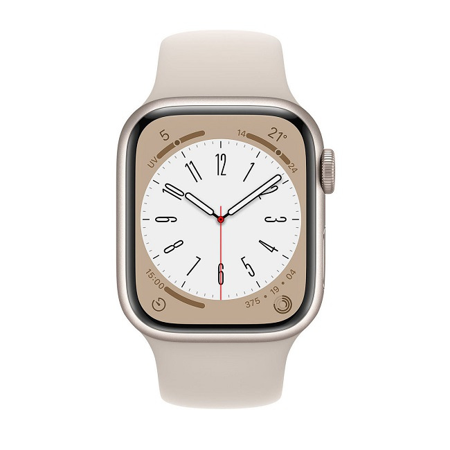 Умные часы Apple Watch Series 8 41 мм звездный свет/звездный свет спортивный (MNP63) - фото2