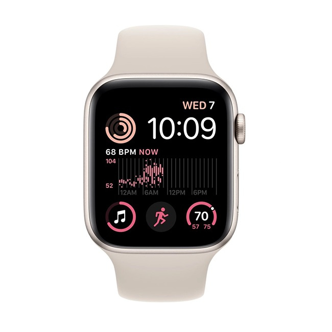 Умные часы Apple Watch SE 2 40mm (сияющая звезда/сияющая звезда спортивный) (MNT33) - фото2