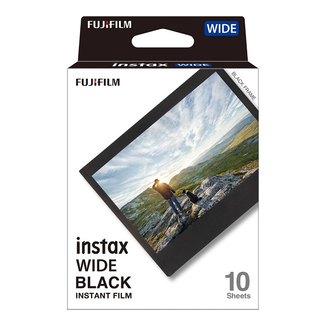 Кассета Fujifilm Instax WIDE BLACK x10. - фото