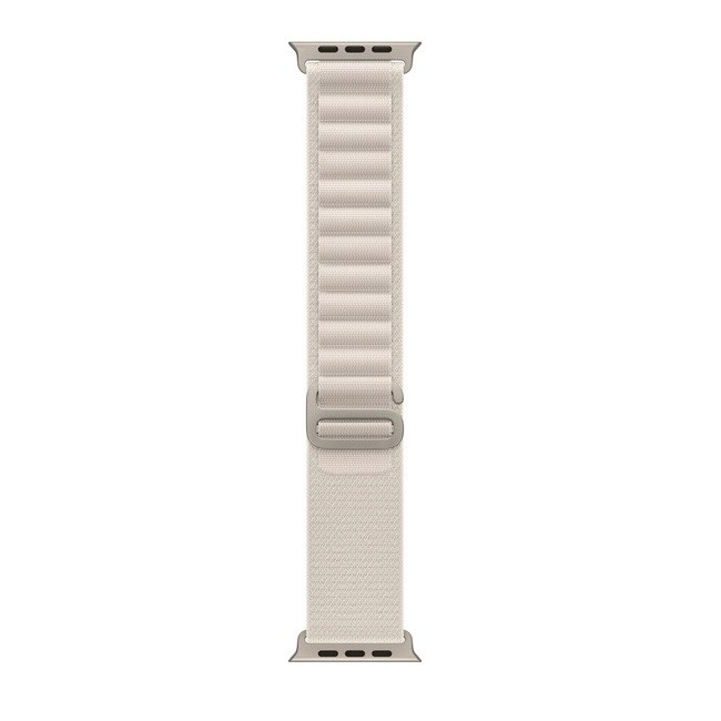 Умные часы Apple Watch Ultra LTE 49 мм (титановый корпус, титановый/звездный свет, текстильный ремешок) (MQFR3) - фото4