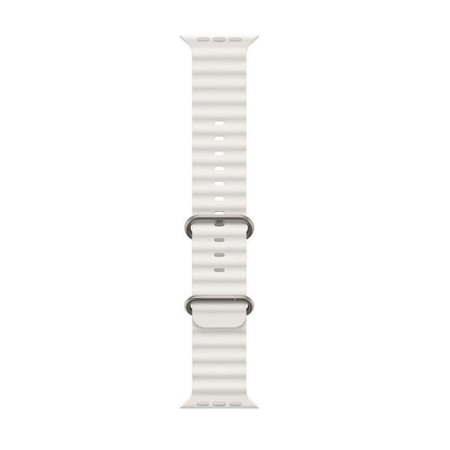 Умные часы Apple Watch Ultra LTE 49 мм (титановый корпус, титановый/белый, ремешок из эластомера) (MQE93) - фото3