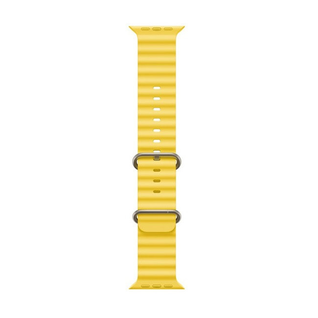Умные часы Apple Watch Ultra LTE 49 мм (титановый корпус, титановый/желтый, ремешок из эластомера) (MQEC3) - фото3