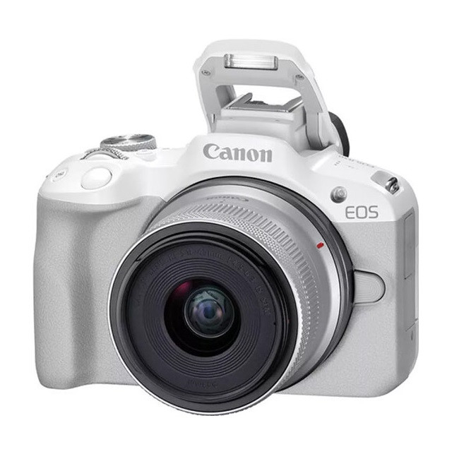 Беззеркальный фотоаппарат Canon EOS R50 RF-S 18-45mm F4.5-6.3 IS STM. Белый - фото7