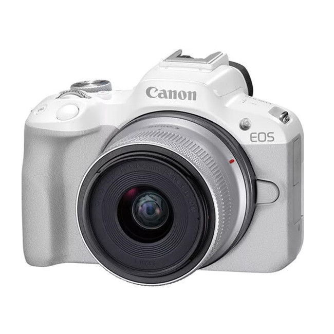 Беззеркальный фотоаппарат Canon EOS R50 RF-S 18-45mm F4.5-6.3 IS STM. Белый - фото2