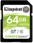 Карта памяти Kingston SDXC 64Gb Class 10 (SD10V/64GB) - фото