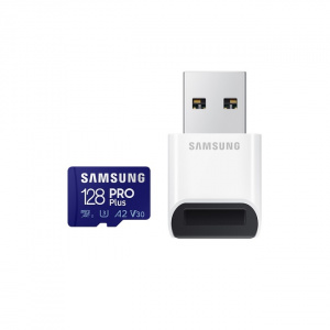 Карта памяти Samsung PRO Plus microSDXC 128GB (с кардридером) - фото
