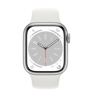 Умные часы Apple Watch Series 8 41 мм серебристый/белый спортивный (MP6K3) (MP6L3) - фото2
