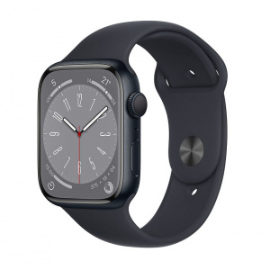 Умные часы Apple Watch Series 8 45 мм полуночный/полуночный спортивный (MNP13) - фото