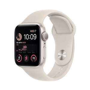 Умные часы Apple Watch SE 2 40mm (сияющая звезда/сияющая звезда спортивный) (MNT33) - фото