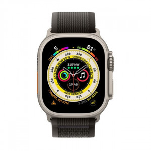 Умные часы Apple Watch Ultra LTE 49 мм (титановый корпус, титановый/черно-серый, нейлоновый ремешок) (MQFW3) - фото2