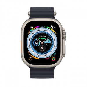 Умные часы Apple Watch Ultra LTE 49 мм (титановый корпус, титановый/темно-серый, ремешок из эластомера) (MQFK3) - фото2
