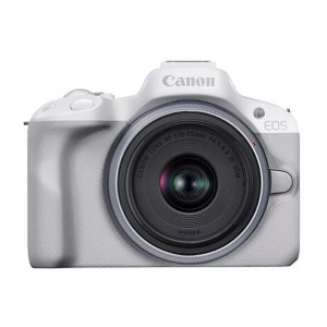 Беззеркальный фотоаппарат Canon EOS R50 RF-S 18-45mm F4.5-6.3 IS STM. Белый - фото
