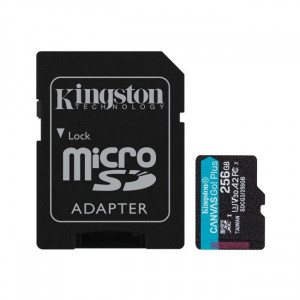 Карта памяти Kingston Canvas Go! Plus microSDXC 256Gb (с адаптером) (SDCG3/256GB)  - фото