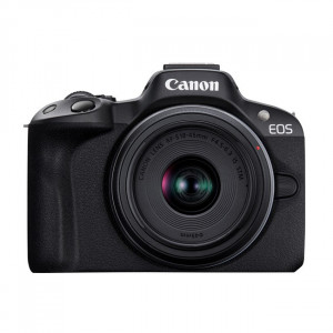 Беззеркальный фотоаппарат Canon EOS R50 Double Kit 18-45mm + 55-210mm. Черный - фото2