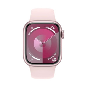 Умные часы Apple Watch Series 9 41 мм (алюминиевый корпус, розовый/розовый, спортивный силиконовый ремешок) - фото2