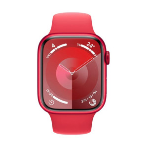 Умные часы Apple Watch Series 9 41 мм (алюминиевый корпус, красный/красный, спортивный силиконовый ремешок) - фото2