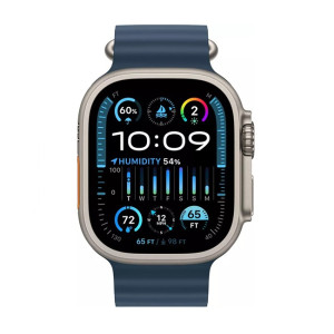 Умные часы Apple Watch Ultra 2 LTE 49 мм (титановый корпус, титановый/синий, ремешок из эластомера) - фото2