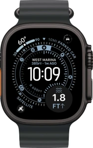 Умные часы Apple Watch Ultra 3 LTE 49 мм (титановый корпус, черный/черный, ремешок из эластомера) (MF0J4) - фото2