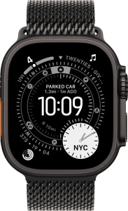 Умные часы Apple Watch Ultra 3 LTE 49 мм (титановый корпус, черный/черный, миланская петля L) (MF1T4) - фото2