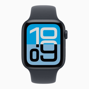 Умные часы Apple Watch SE 3 40mm (алюминиевый корпус, полуночный/полуночный спортивный силиконовый ремешок)  - фото2