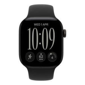 Умные часы Apple Watch Series 12 46 мм (алюминиевый корпус, черный/черный, спортивный силиконовый ремешок) - фото2