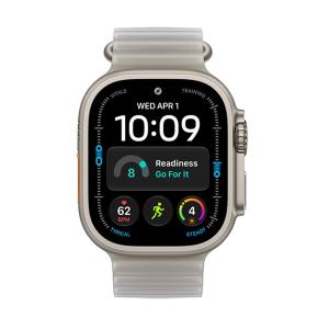 Умные часы Apple Watch Ultra 4 LTE 49 мм (титановый корпус, природный/серый, ремешок из эластомера) (MJAD4) - фото2