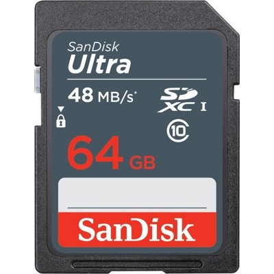 Карта памяти SDXC SANDISK ULTRA 64GB 48MB/s 10 CLASS UHS-I - фото