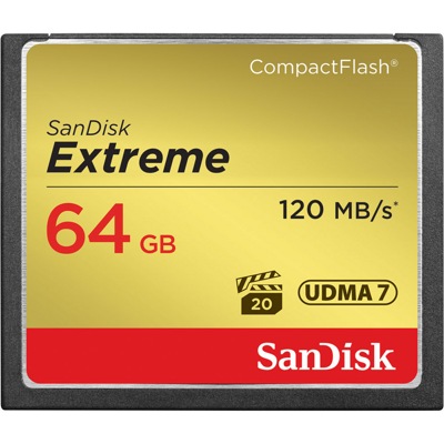 Карта памяти Sandisk Extreme CompactFlash 64GB 800x - фото